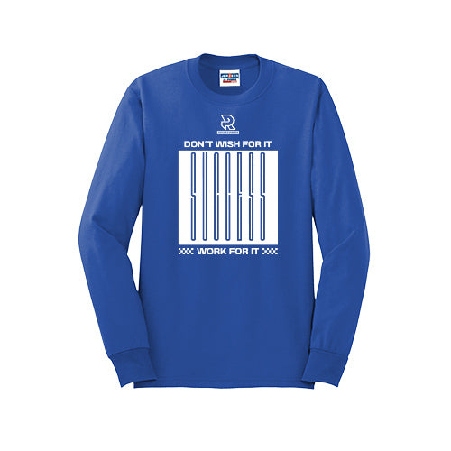 DON'T WISH FOR IT WORK FOR IT (White) - Long Sleeve 50/50 Tee