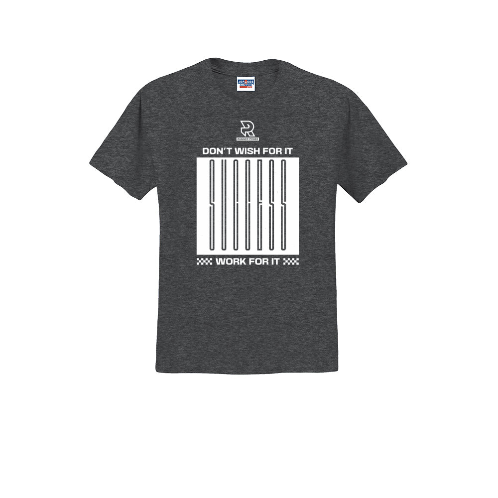 DON'T WISH FOR IT WORK FOR IT (White) - Short Sleeve Cotton Tee