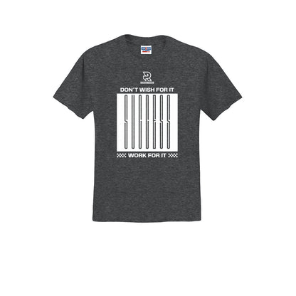 DON'T WISH FOR IT WORK FOR IT (White) - Short Sleeve Cotton Tee