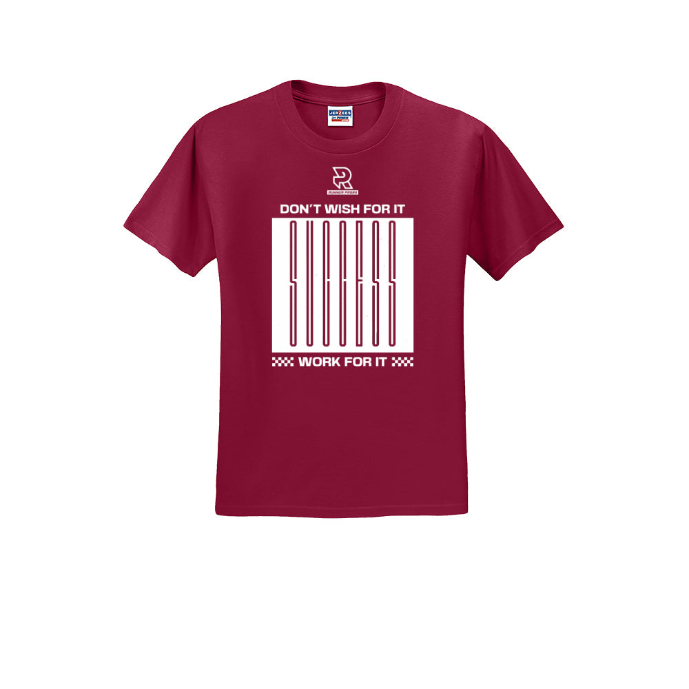 DON'T WISH FOR IT WORK FOR IT (White) - Short Sleeve Cotton Tee