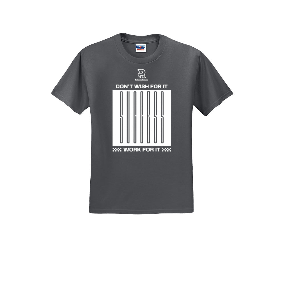 DON'T WISH FOR IT WORK FOR IT (White) - Short Sleeve Cotton Tee
