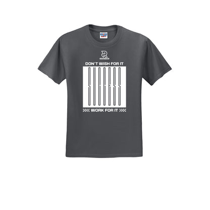 DON'T WISH FOR IT WORK FOR IT (White) - Short Sleeve Cotton Tee