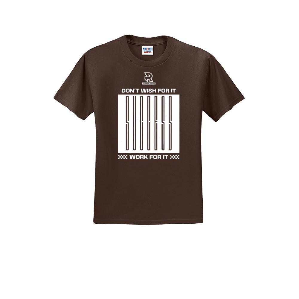 DON'T WISH FOR IT WORK FOR IT (White) - Short Sleeve Cotton Tee