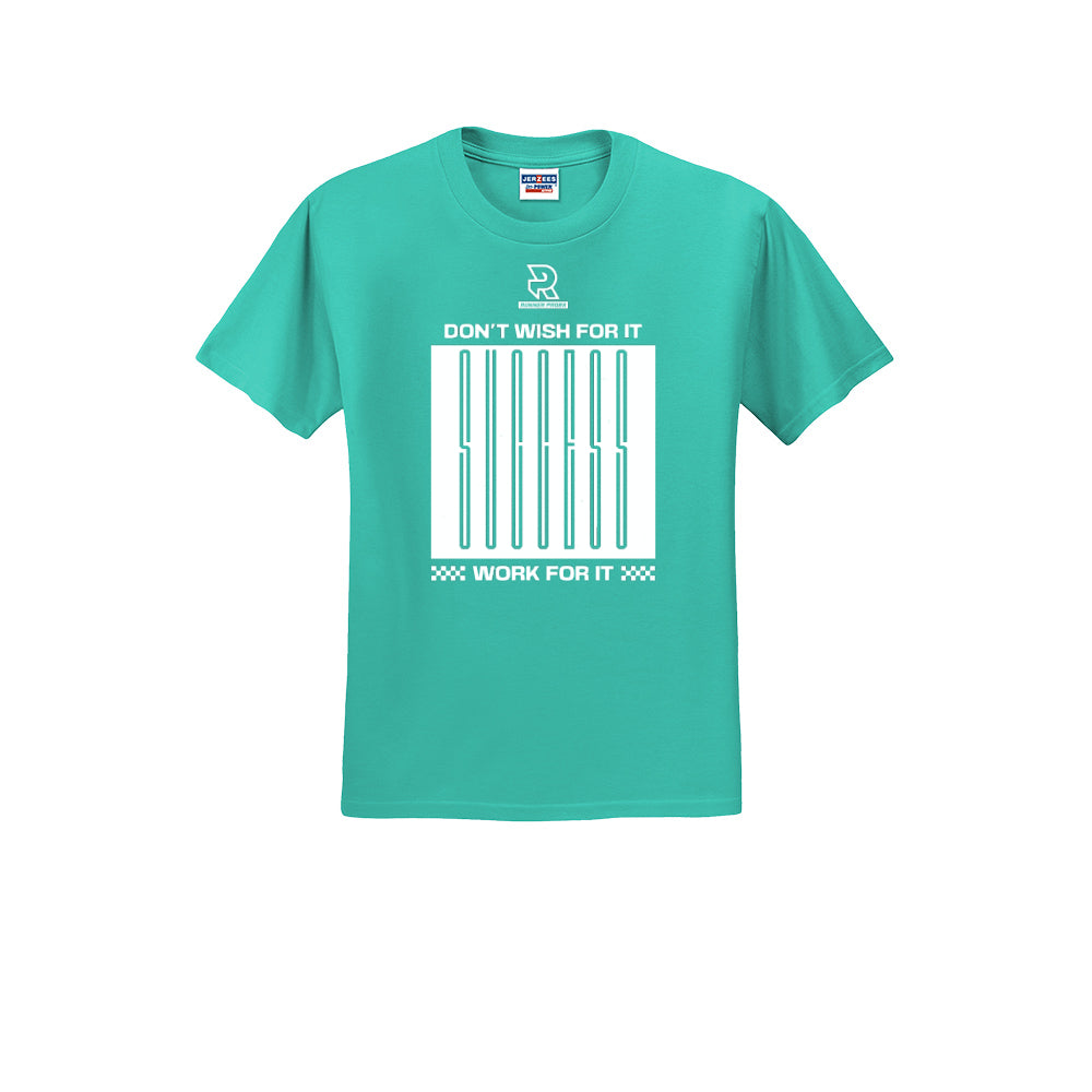DON'T WISH FOR IT WORK FOR IT (White) - Short Sleeve Cotton Tee