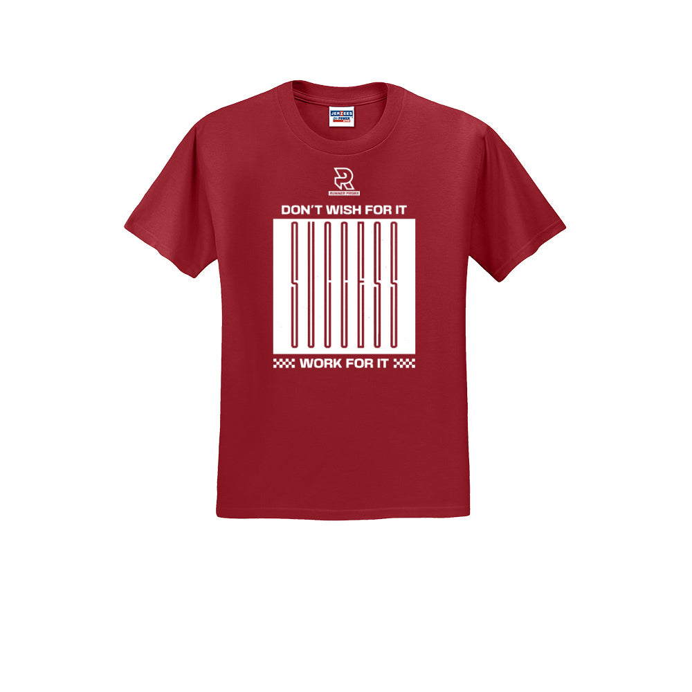 DON'T WISH FOR IT WORK FOR IT (White) - Short Sleeve Cotton Tee