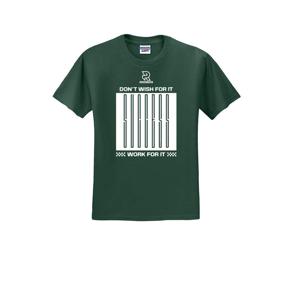 DON'T WISH FOR IT WORK FOR IT (White) - Short Sleeve Cotton Tee