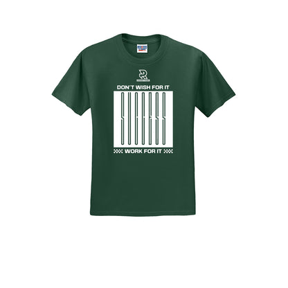 DON'T WISH FOR IT WORK FOR IT (White) - Short Sleeve Cotton Tee