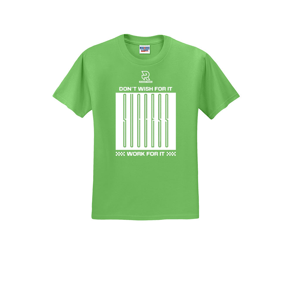 DON'T WISH FOR IT WORK FOR IT (White) - Short Sleeve Cotton Tee