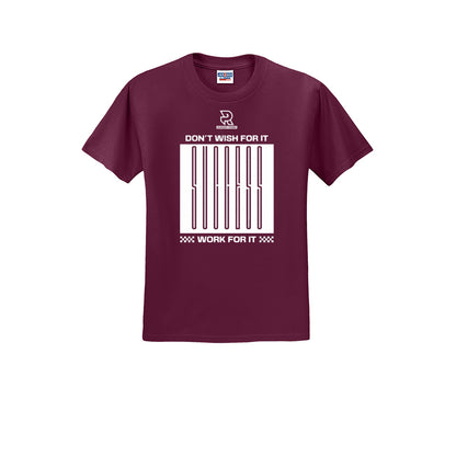 DON'T WISH FOR IT WORK FOR IT (White) - Short Sleeve Cotton Tee