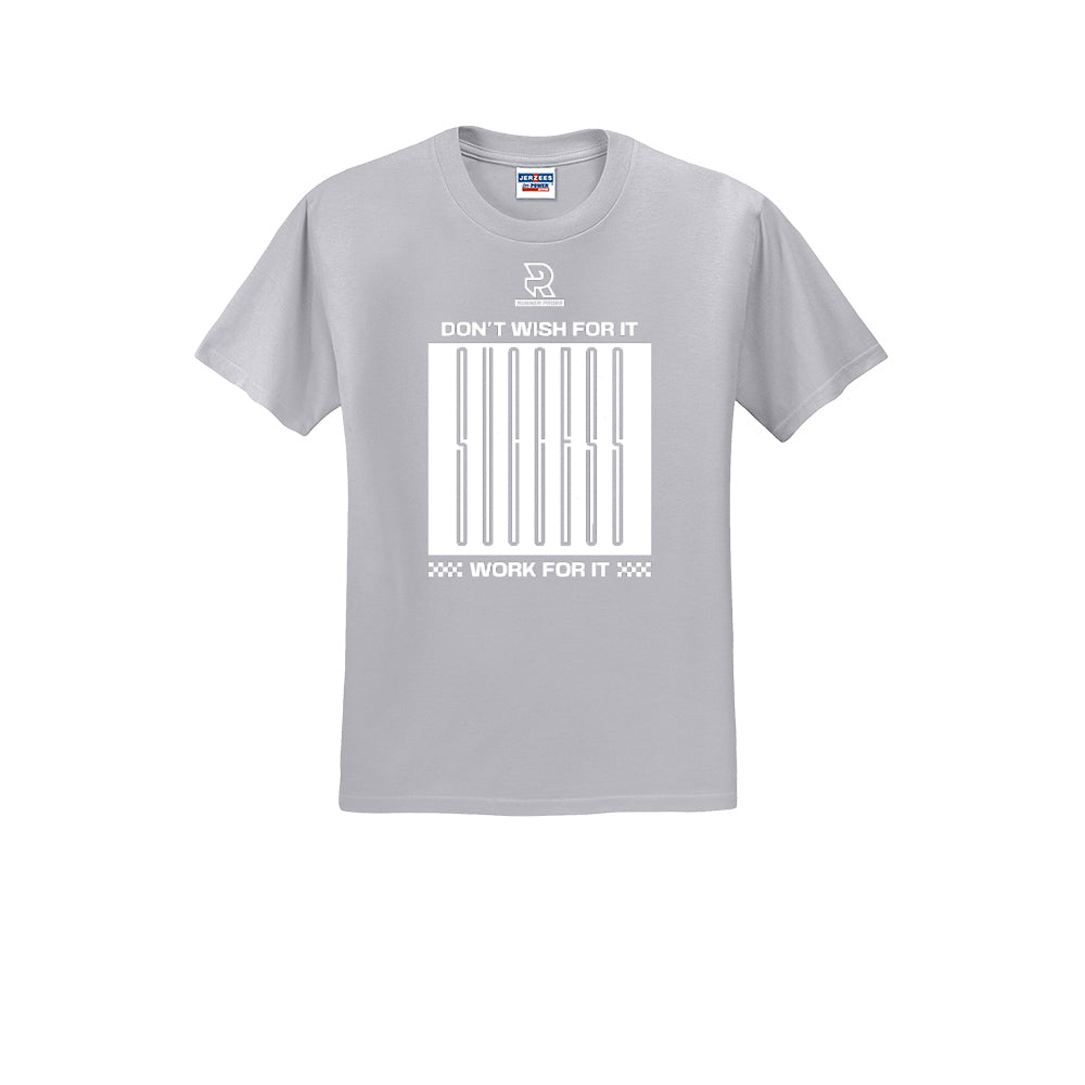 DON'T WISH FOR IT WORK FOR IT (White) - Short Sleeve Cotton Tee