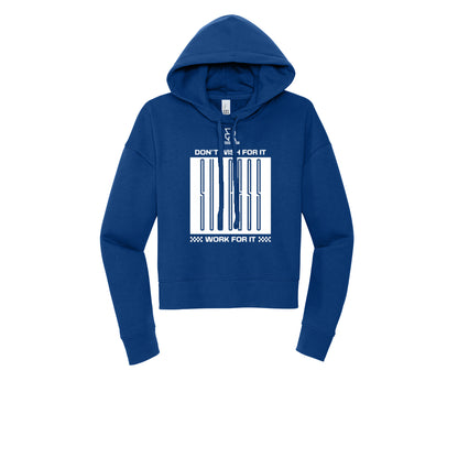 DON'T WISH FOR IT WORK FOR IT (White) - Womens Fleece Hoodie