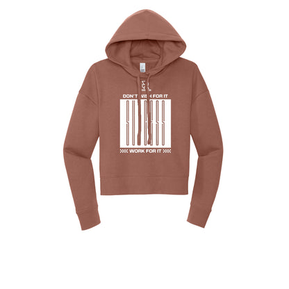 DON'T WISH FOR IT WORK FOR IT (White) - Womens Fleece Hoodie