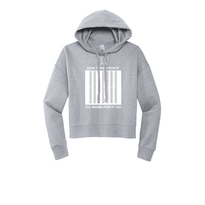 DON'T WISH FOR IT WORK FOR IT (White) - Womens Fleece Hoodie