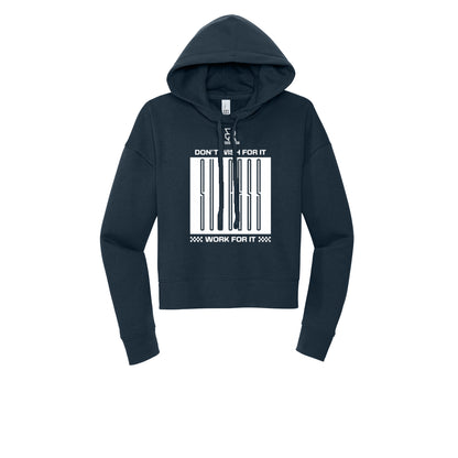 DON'T WISH FOR IT WORK FOR IT (White) - Womens Fleece Hoodie