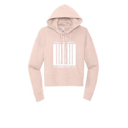 DON'T WISH FOR IT WORK FOR IT (White) - Womens Fleece Hoodie