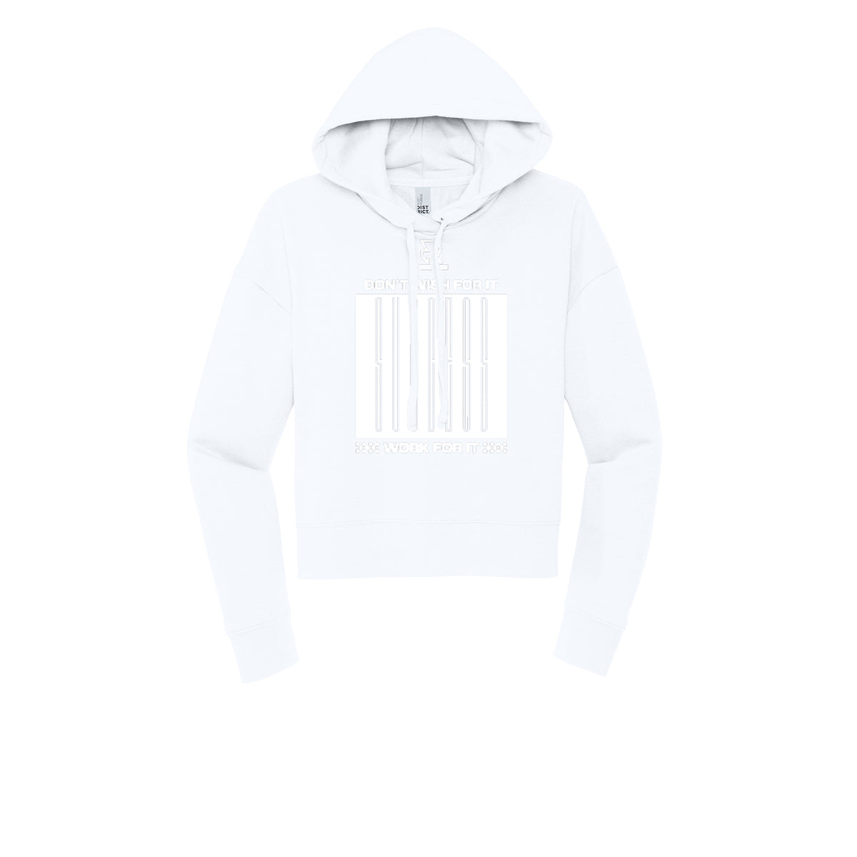 DON'T WISH FOR IT WORK FOR IT (White) - Womens Fleece Hoodie
