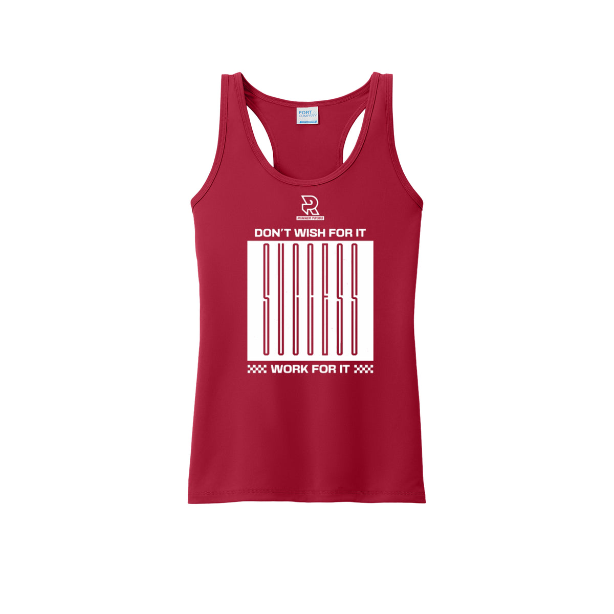 DON'T WISH FOR IT WORK FOR IT (White) - Womens Performance Tank