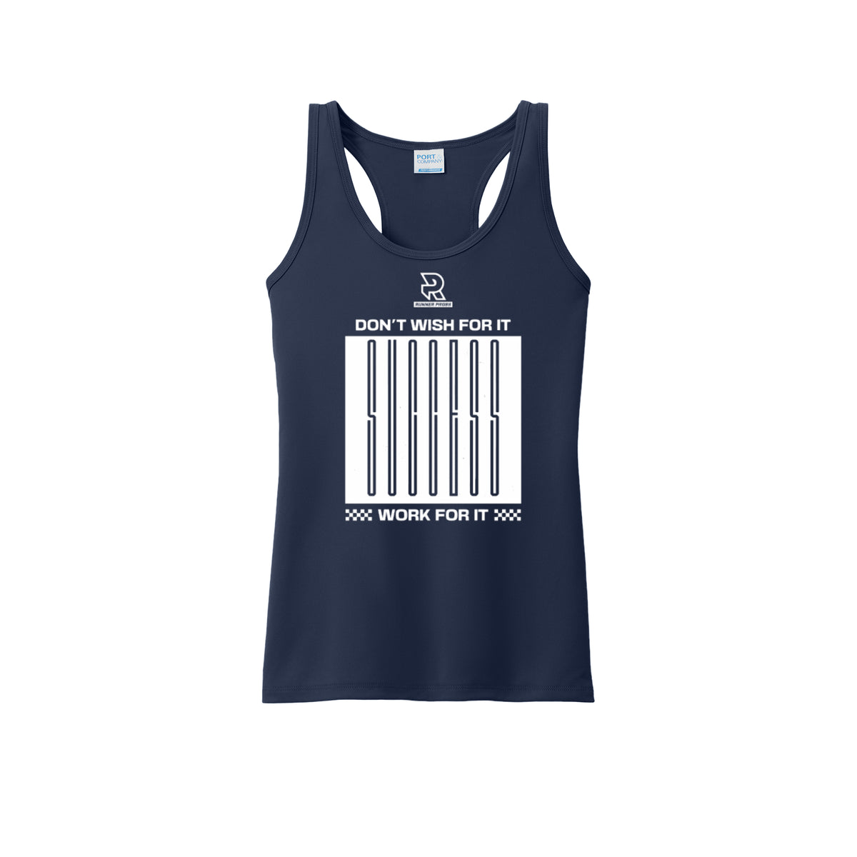 DON'T WISH FOR IT WORK FOR IT (White) - Womens Performance Tank