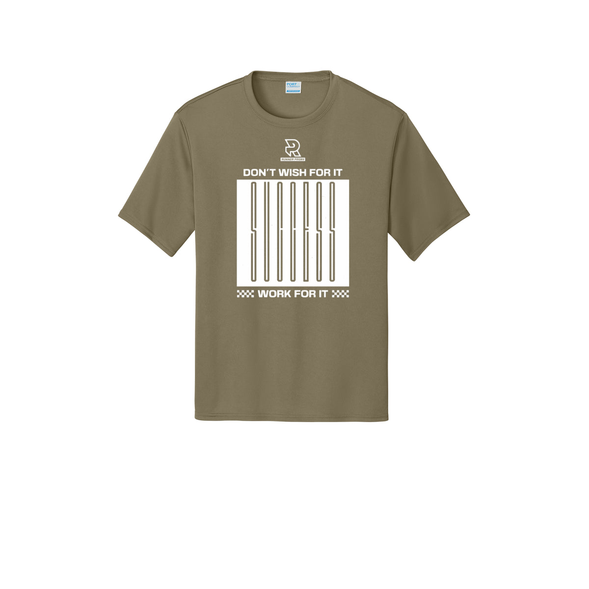 DON'T WISH FOR IT WORK FOR IT (White) - Short Sleeve Performance Tee