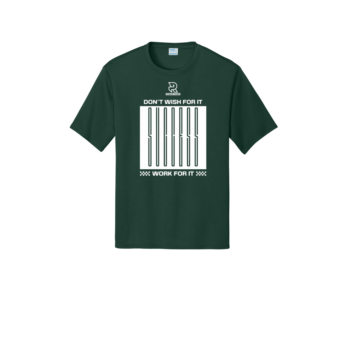 DON'T WISH FOR IT WORK FOR IT (White) - Short Sleeve Performance Tee