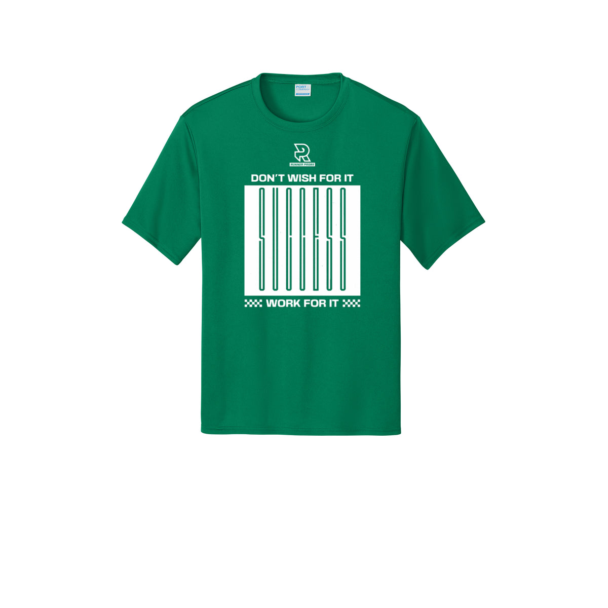 DON'T WISH FOR IT WORK FOR IT (White) - Short Sleeve Performance Tee