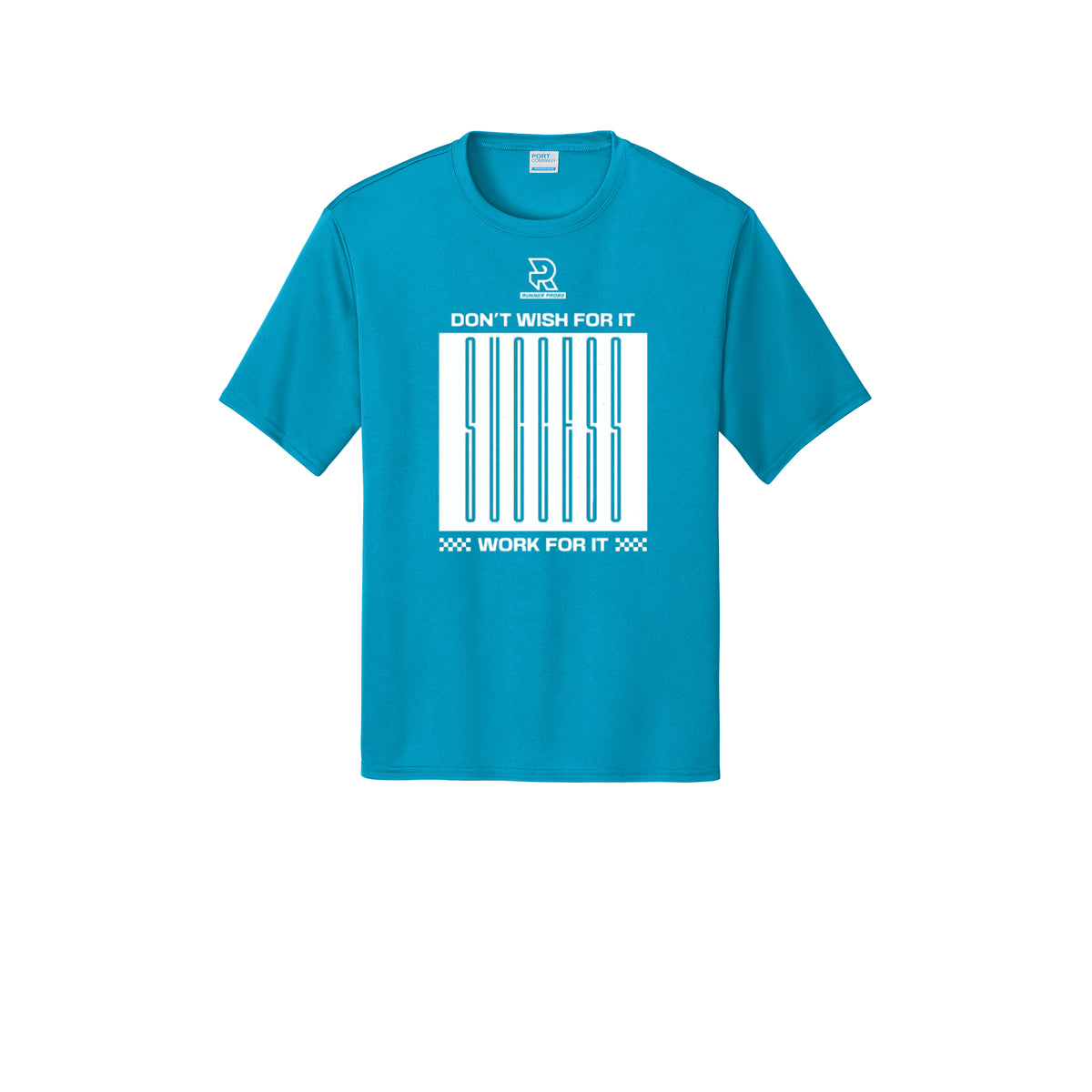 DON'T WISH FOR IT WORK FOR IT (White) - Short Sleeve Performance Tee