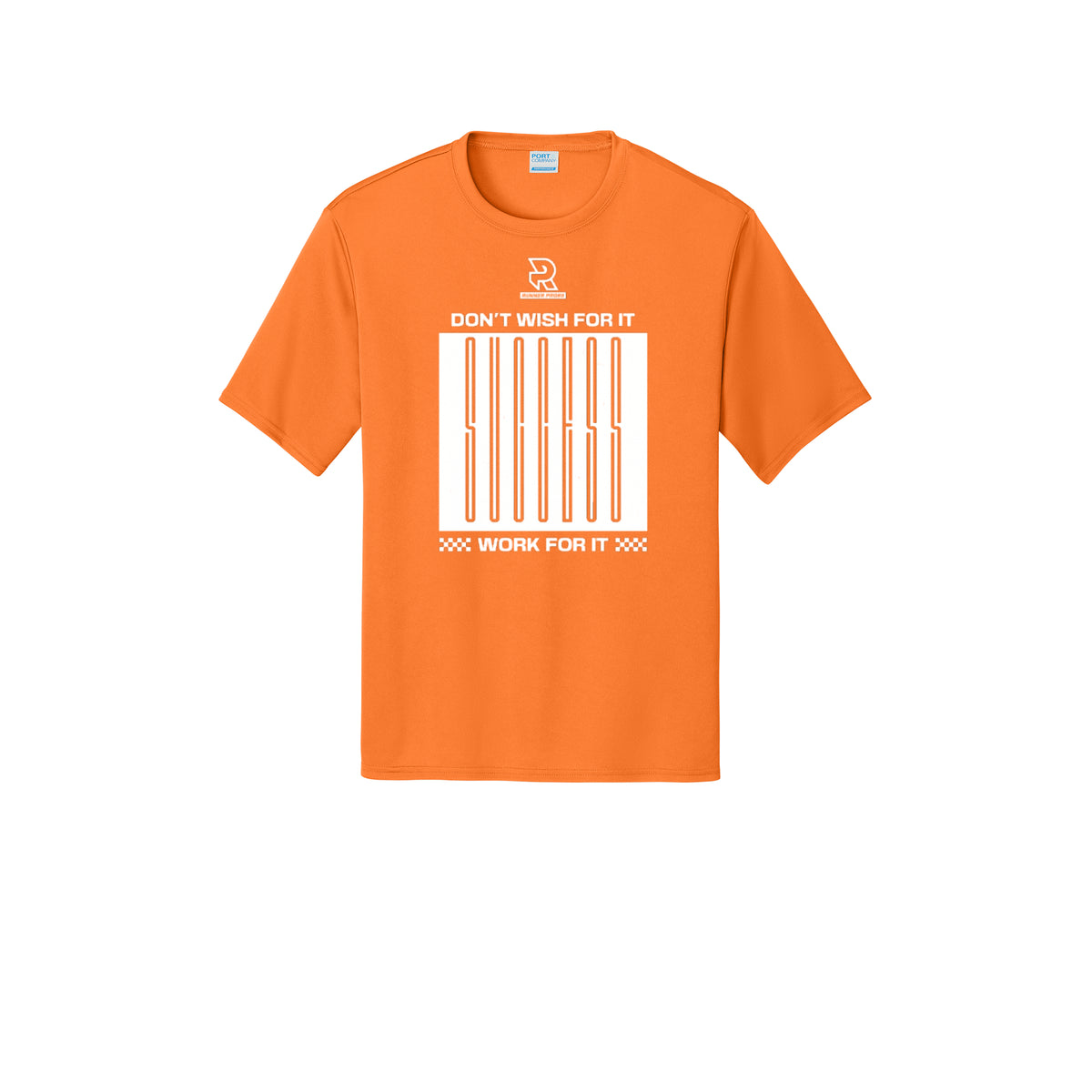 DON'T WISH FOR IT WORK FOR IT (White) - Short Sleeve Performance Tee