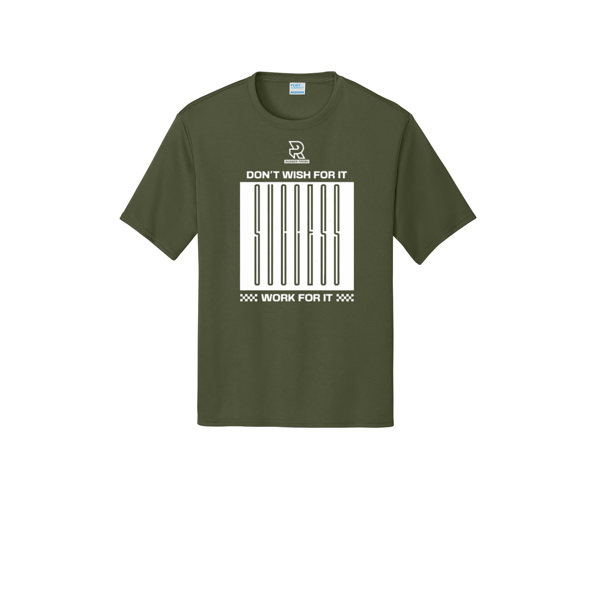 DON'T WISH FOR IT WORK FOR IT (White) - Short Sleeve Performance Tee