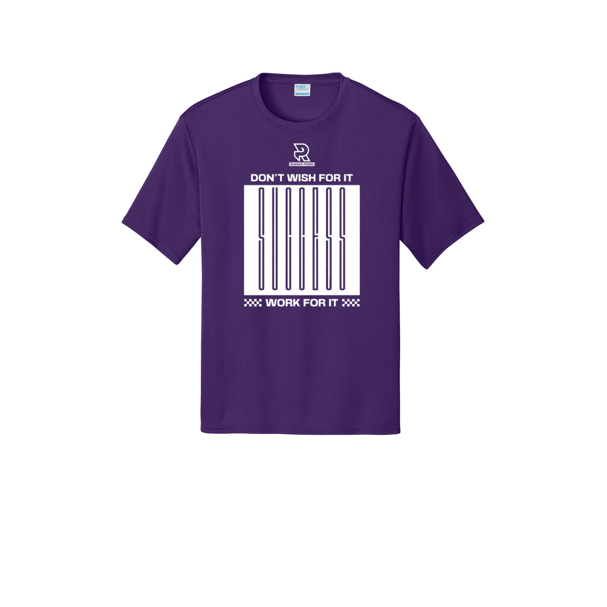 DON'T WISH FOR IT WORK FOR IT (White) - Short Sleeve Performance Tee