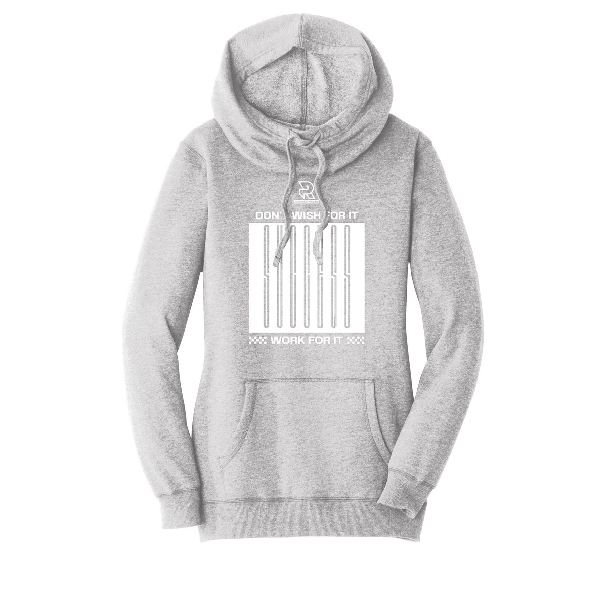 DON'T WISH FOR IT WORK FOR IT (White) - Womens Lightweight Fleece Hoodie