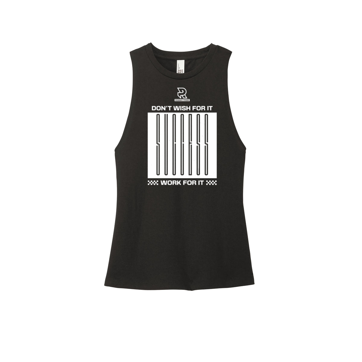 DON'T WISH FOR IT WORK FOR IT (White) - Womens Perfect Tri Muscle Tank