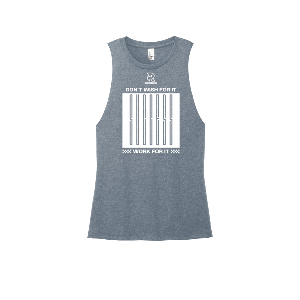 DON'T WISH FOR IT WORK FOR IT (White) - Womens Perfect Tri Muscle Tank