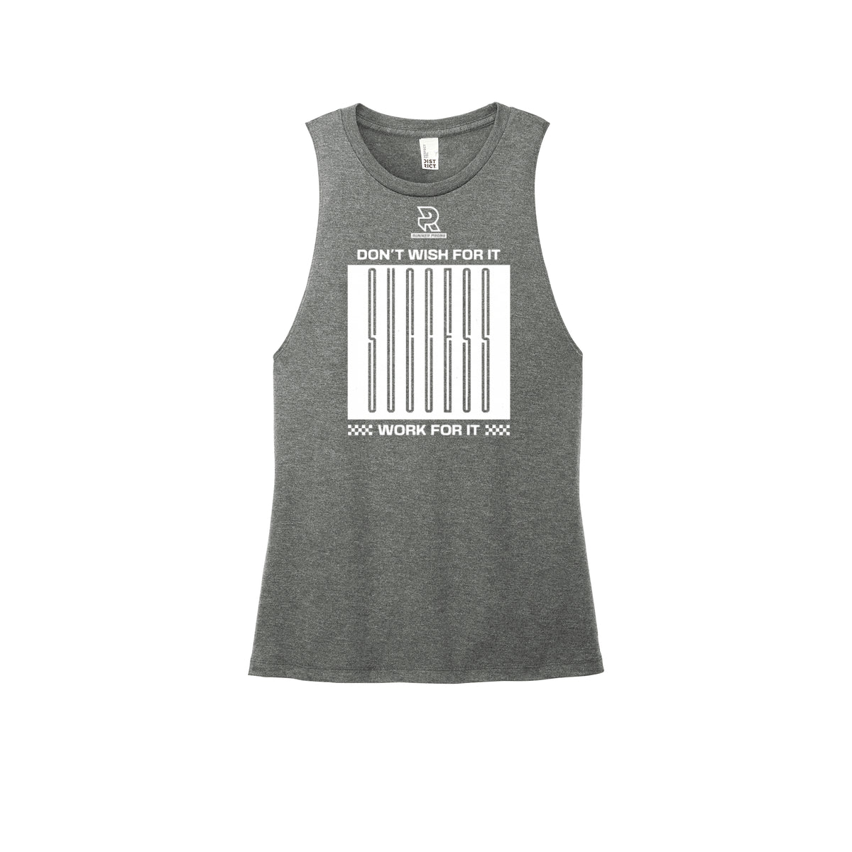 DON'T WISH FOR IT WORK FOR IT (White) - Womens Perfect Tri Muscle Tank