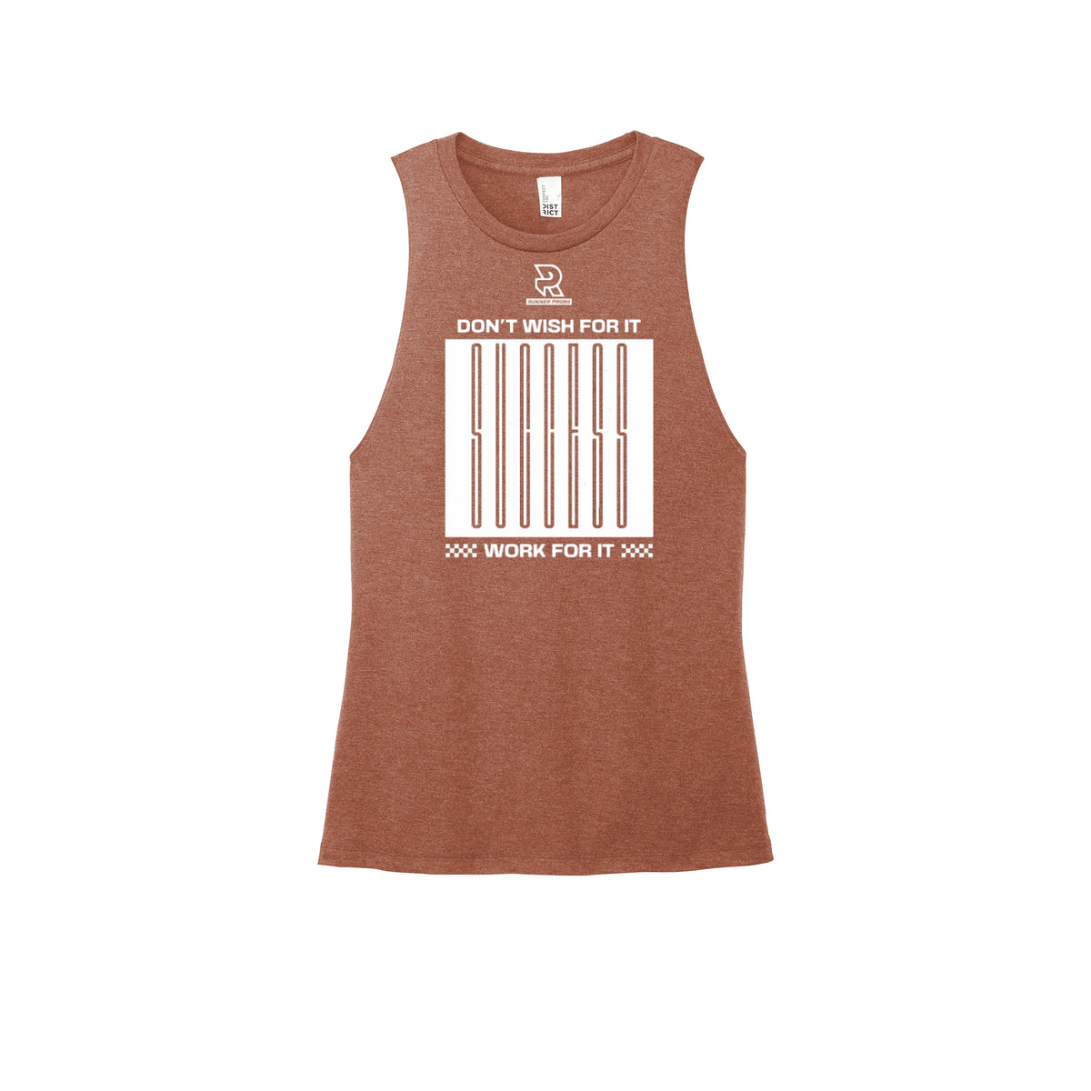 DON'T WISH FOR IT WORK FOR IT (White) - Womens Perfect Tri Muscle Tank