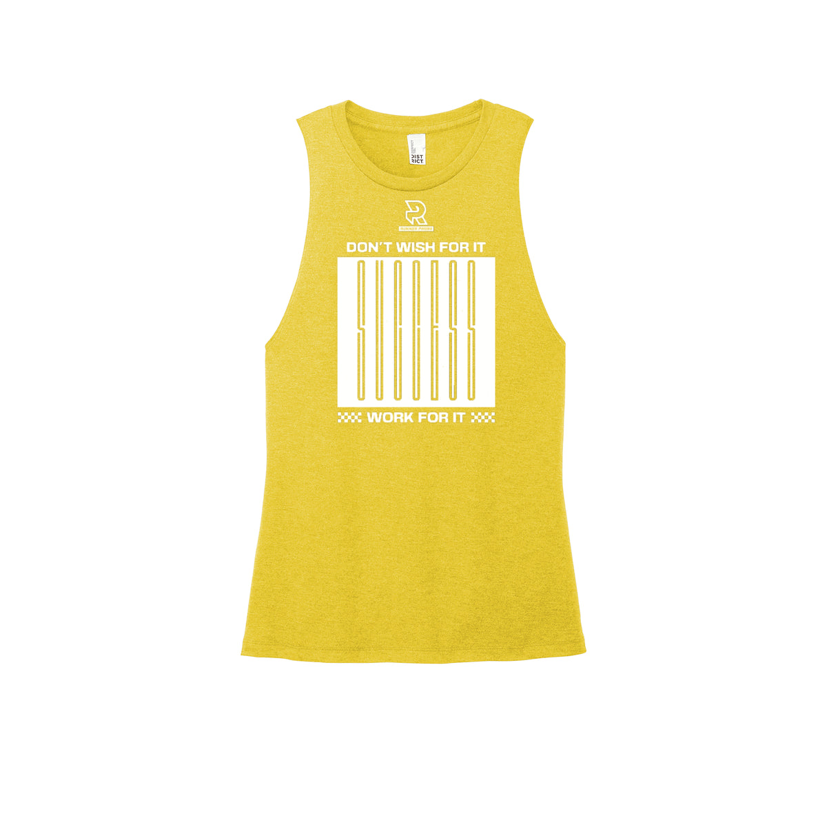 DON'T WISH FOR IT WORK FOR IT (White) - Womens Perfect Tri Muscle Tank