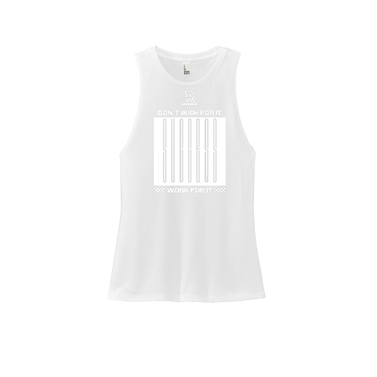 DON'T WISH FOR IT WORK FOR IT (White) - Womens Perfect Tri Muscle Tank