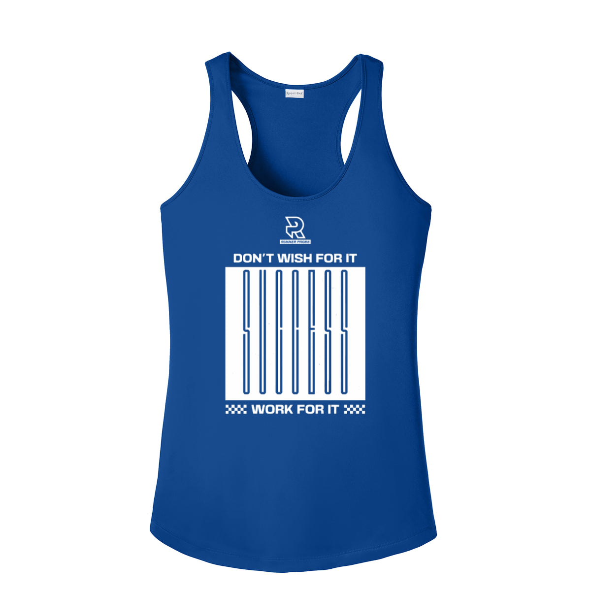 DON'T WISH FOR IT WORK FOR IT (White) - Womens Competitor Racerback Tank