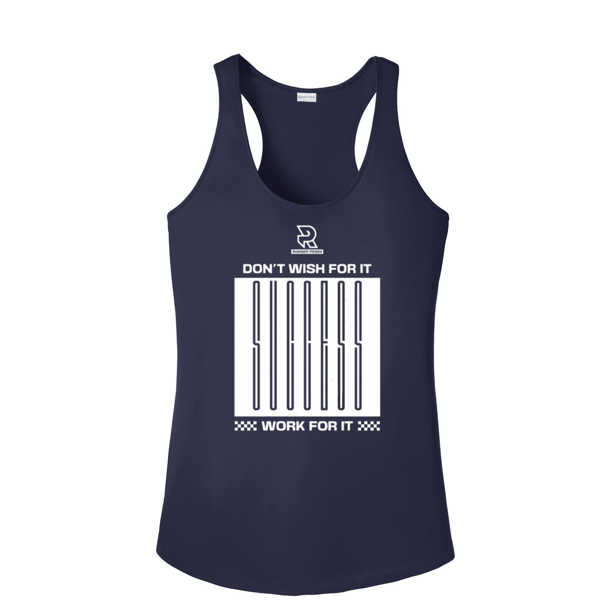 DON'T WISH FOR IT WORK FOR IT (White) - Womens Competitor Racerback Tank