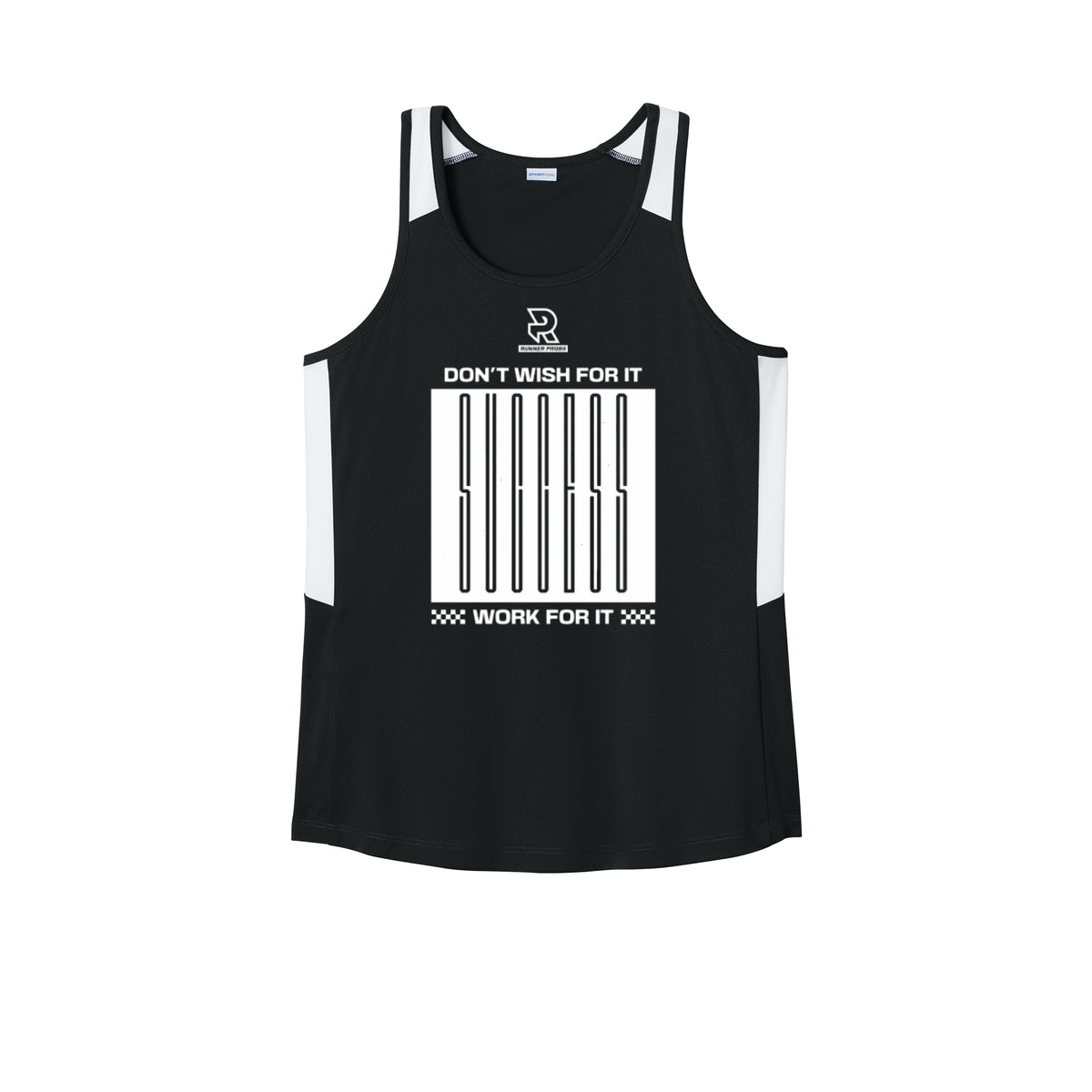 DON'T WISH FOR IT WORK FOR IT (White) - Womens Club Track Tank