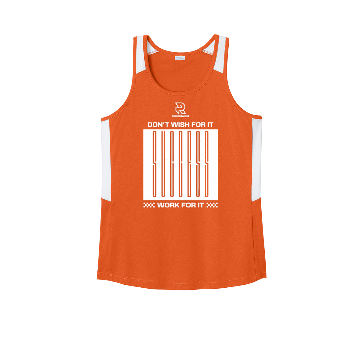 DON'T WISH FOR IT WORK FOR IT (White) - Womens Club Track Tank