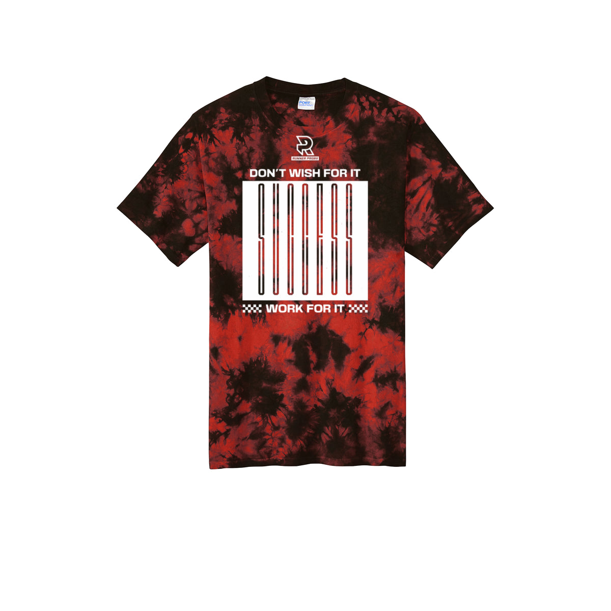 DON'T WISH FOR IT WORK FOR IT (White) - Short Sleeve Tie Dye Cotton Tee