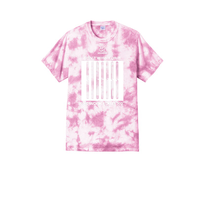 DON'T WISH FOR IT WORK FOR IT (White) - Short Sleeve Tie Dye Cotton Tee