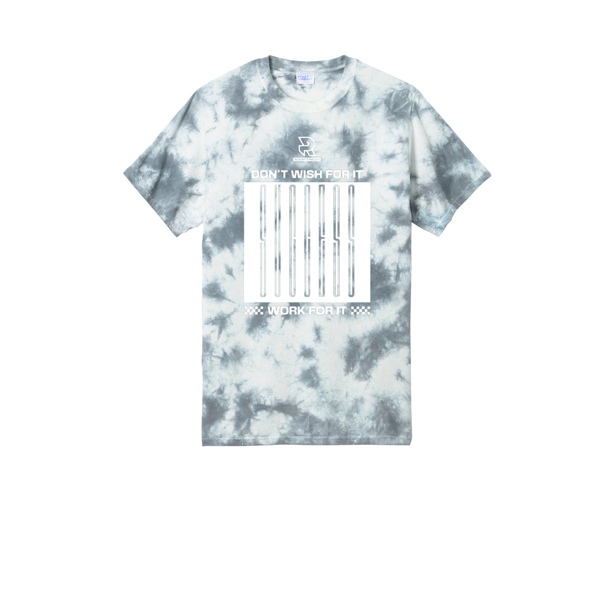 DON'T WISH FOR IT WORK FOR IT (White) - Short Sleeve Tie Dye Cotton Tee
