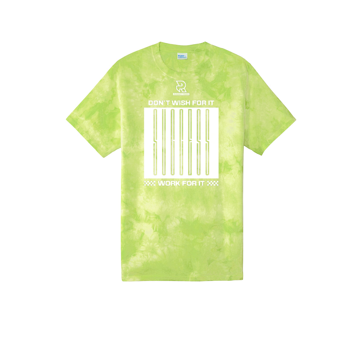 DON'T WISH FOR IT WORK FOR IT (White) - Short Sleeve Tie Dye Cotton Tee