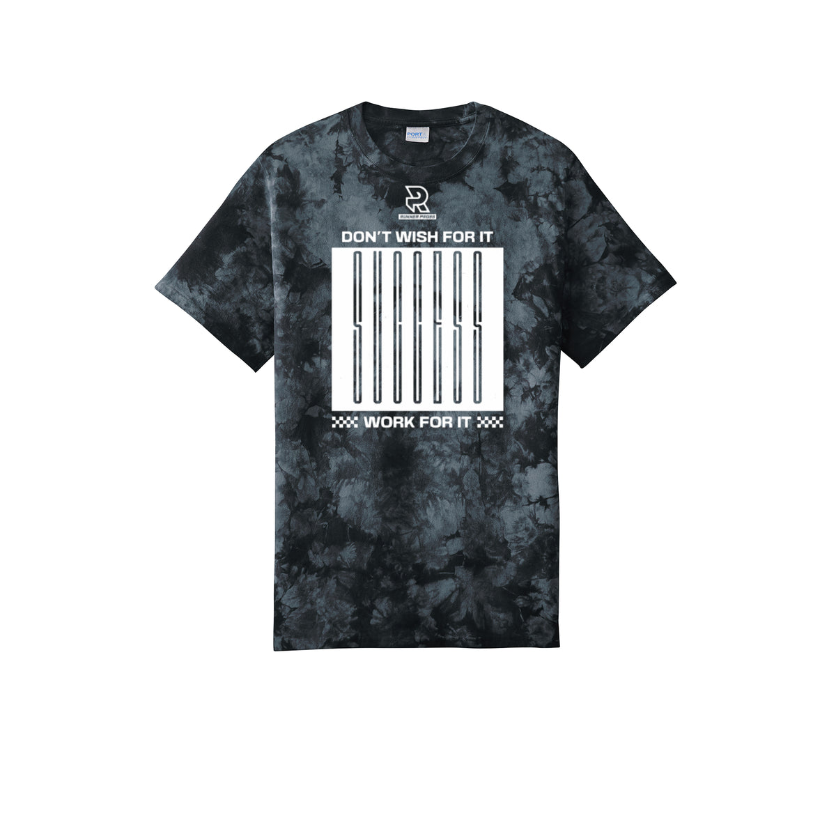 DON'T WISH FOR IT WORK FOR IT (White) - Short Sleeve Tie Dye Cotton Tee
