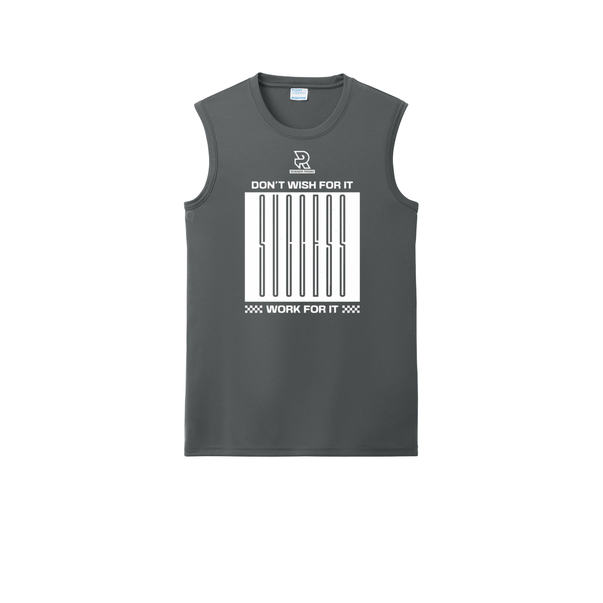 DON'T WISH FOR IT WORK FOR IT (White) - Sleeveless Performance Tee