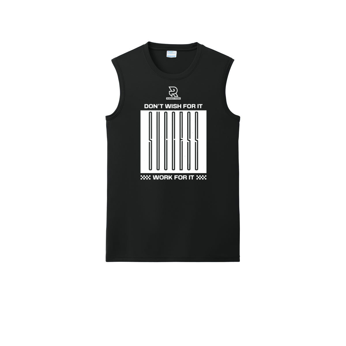 DON'T WISH FOR IT WORK FOR IT (White) - Sleeveless Performance Tee