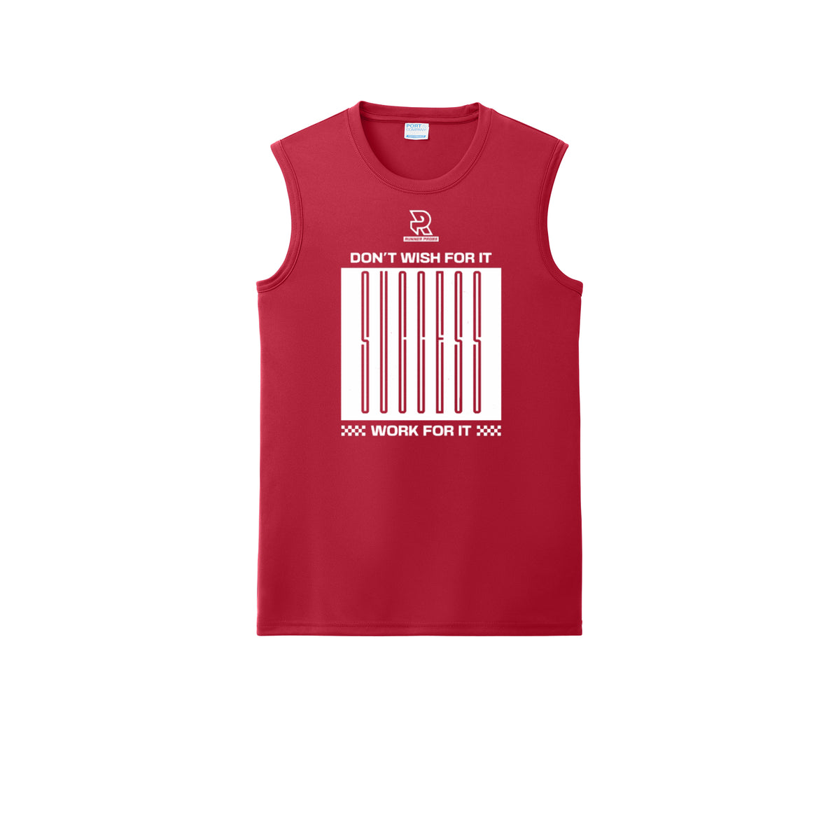 DON'T WISH FOR IT WORK FOR IT (White) - Sleeveless Performance Tee