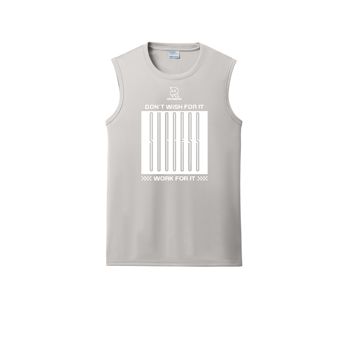 DON'T WISH FOR IT WORK FOR IT (White) - Sleeveless Performance Tee