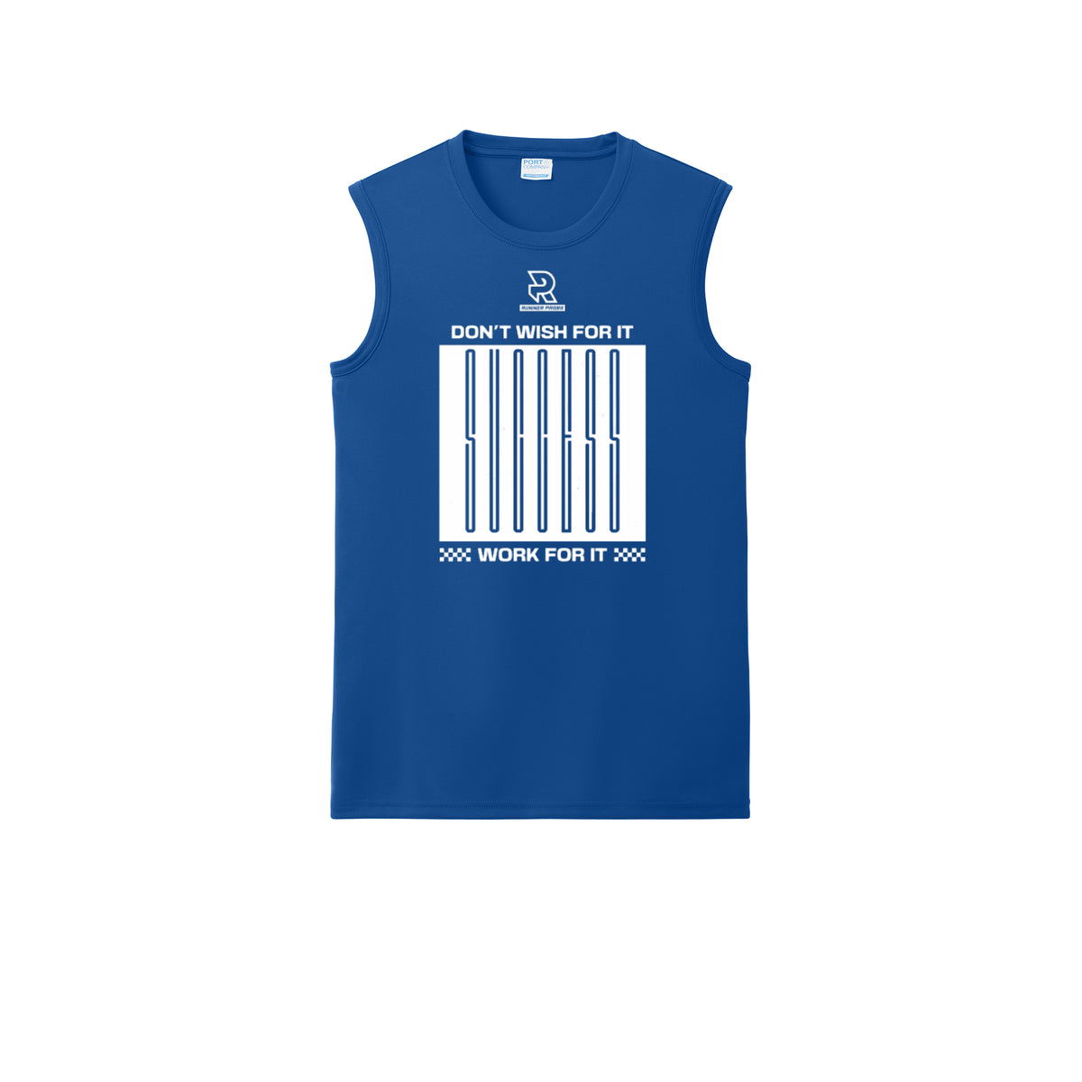 DON'T WISH FOR IT WORK FOR IT (White) - Sleeveless Performance Tee